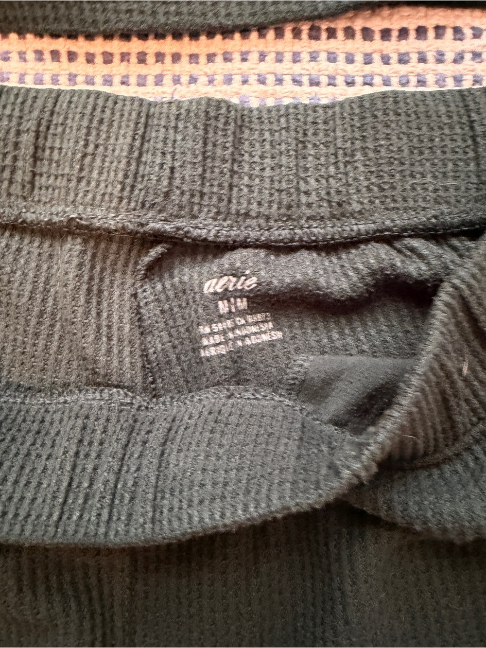 Aerie pajama set: Dark Green Ribbed Wrap Top & Cargo Joggers Set - Picture 2 of 5